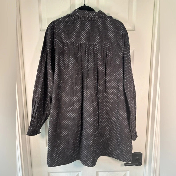 UO Urban Outfitters Tilly Smock Mini Dress Black Ditzy Floral Womens Size Medium - Picture 10 of 10